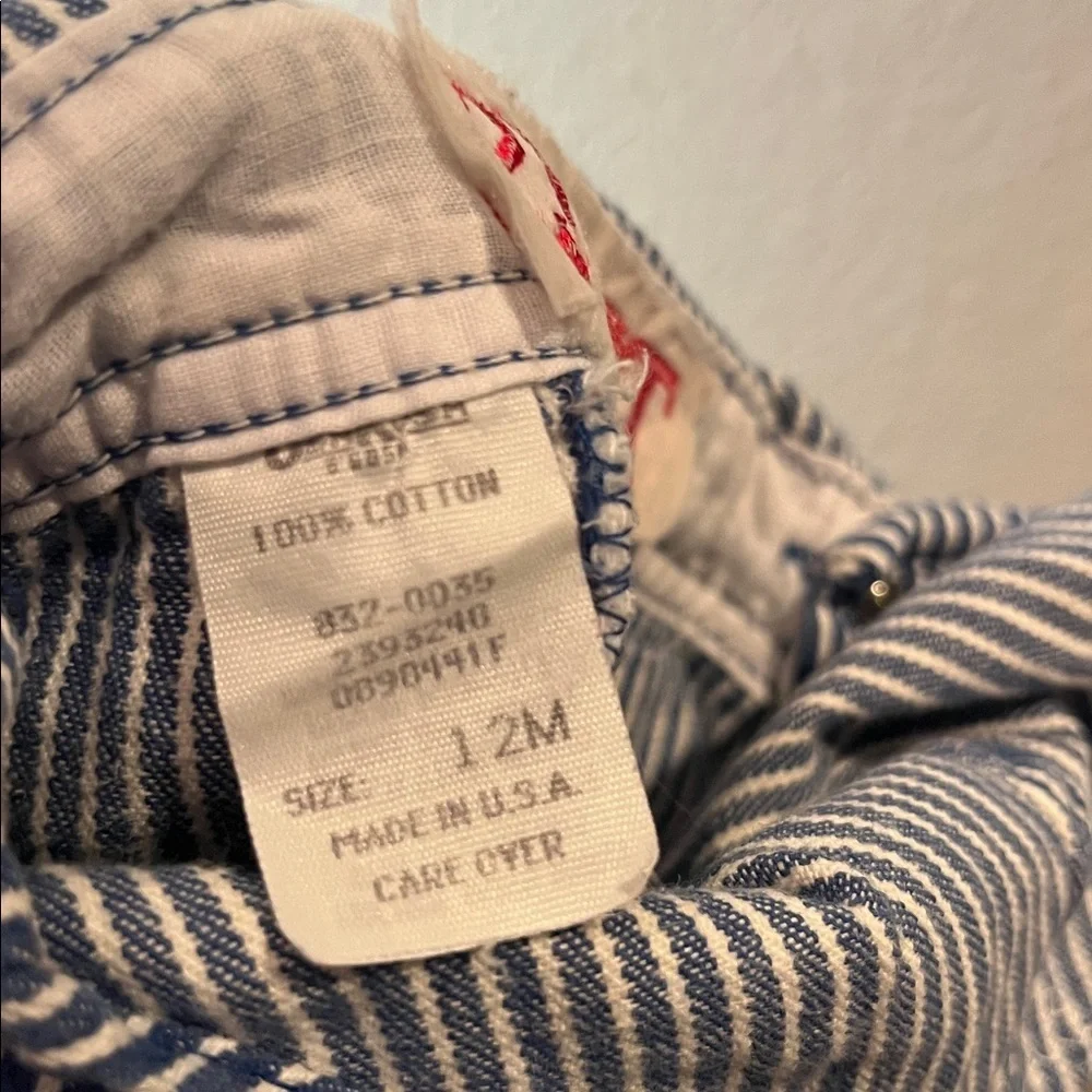 Oshkosh B’Gosh Vintage Made In USA Railroad Conductor Overalls 12 Months